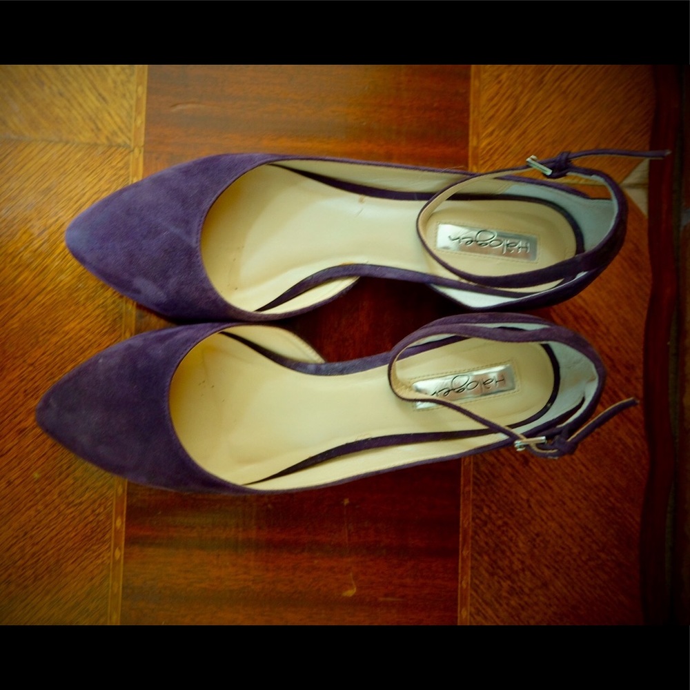 Halogen Purple Suede Heels